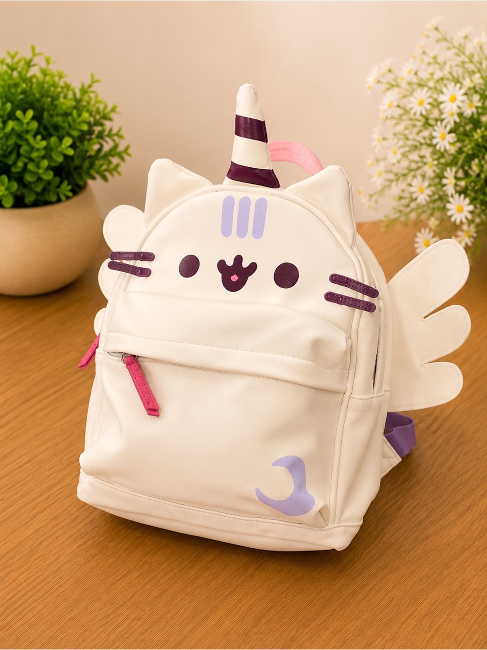 Pusheen Unicorn Wing Faux Leather Mini Backpack